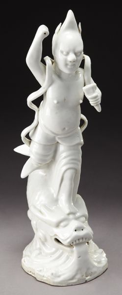 Chinese Qing white porcelain demon 173e7e