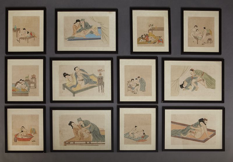  12 Chinese erotic watercolors 7  173e81