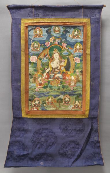 Sino Tibetan Qing Thangka depicting 173e90