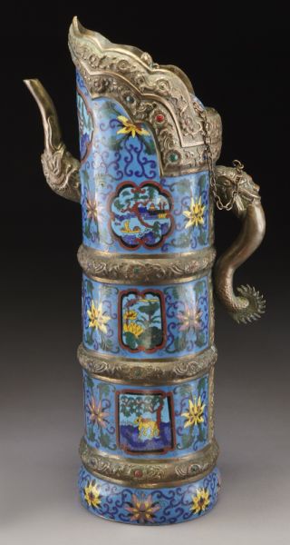 Chinese cloisonne Duomu potdepicting 173ea2