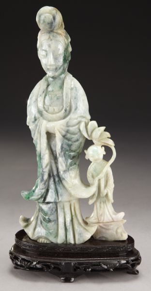Chinese carved jadeite Guanyin