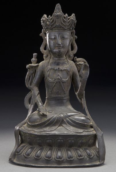 Chinese Ming bronze Amitayus Buddhaseated