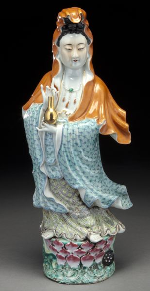 Chinese Republic famille rose Guanyin