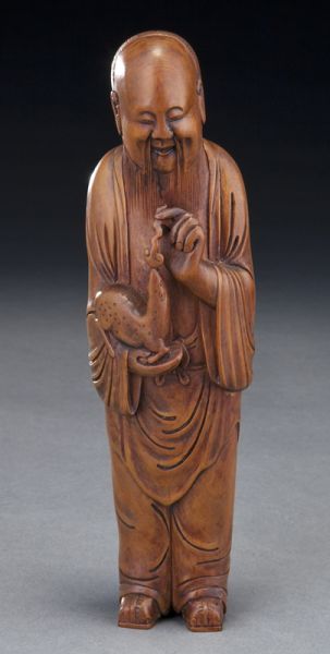 Chinese carved boxwood God of Longevity 173f74