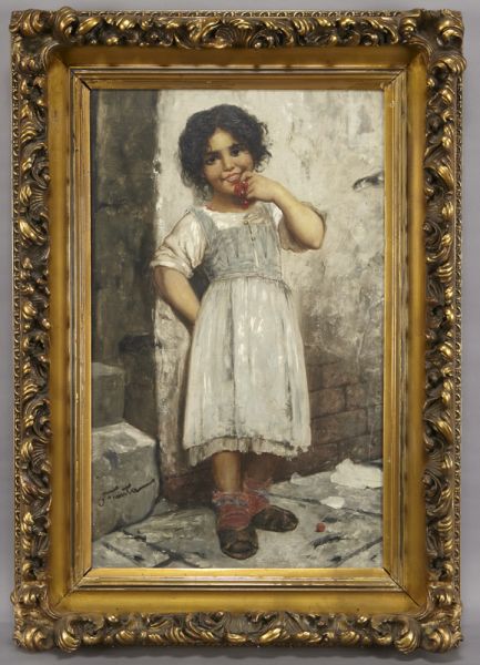 O Franta Young Girl Eating Cherries  173fbc