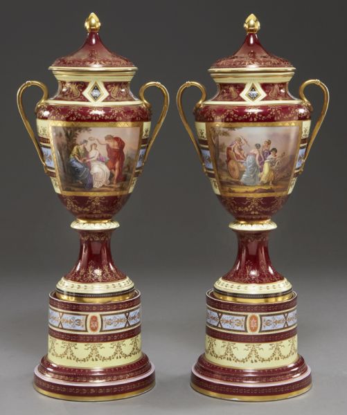 Pr. Royal Vienna style porcelain covered