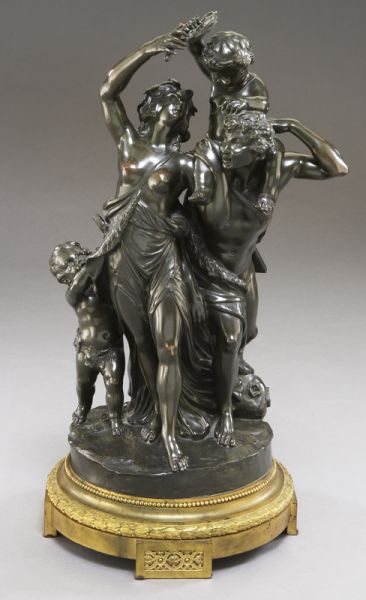 After Clodion bronze figural group