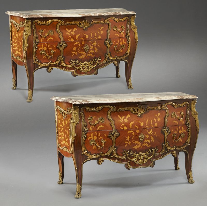 Pr. Louis XV style commodes each