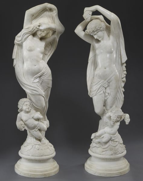 Pr Italian Carrara marble statues 173fe9