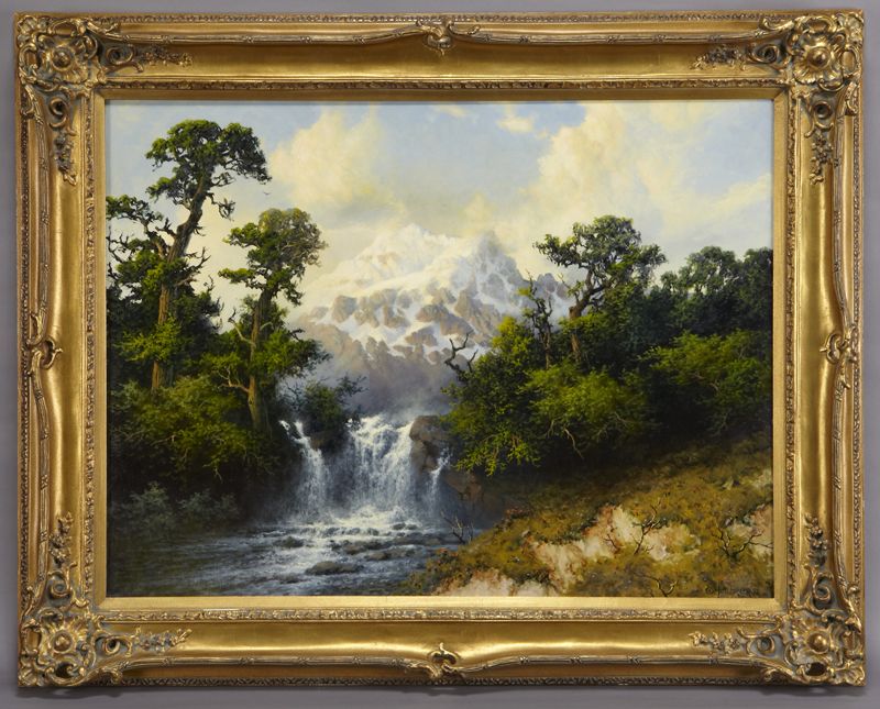 A D Greer Waterfall oil painting 173fe1