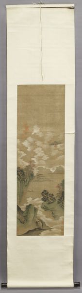 Chinese Qing watercolor scroll 17402d