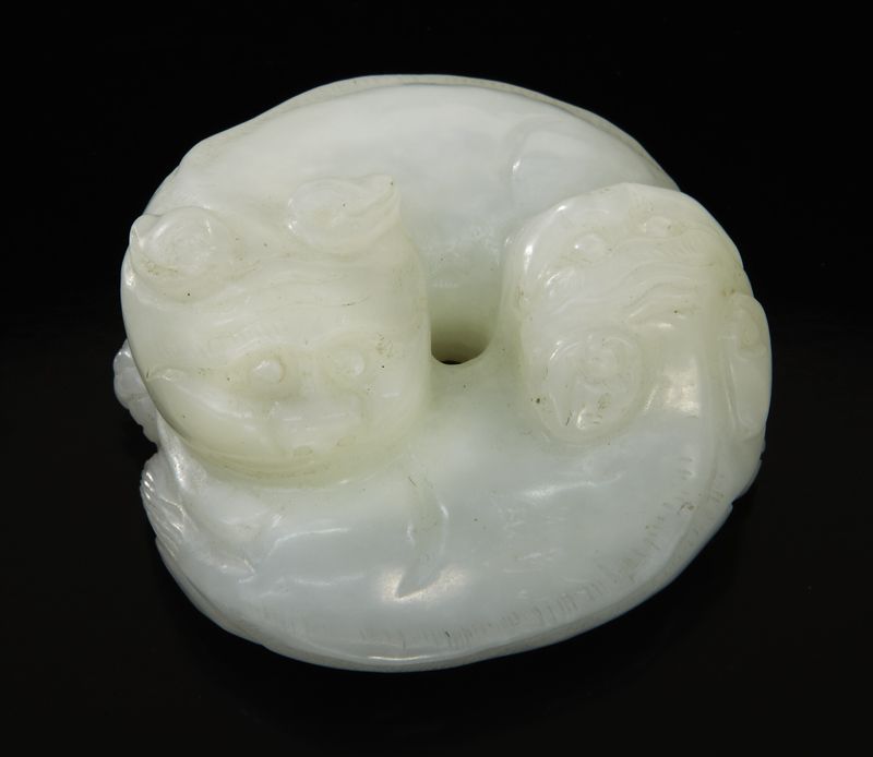 Chinese carved jade double happiness