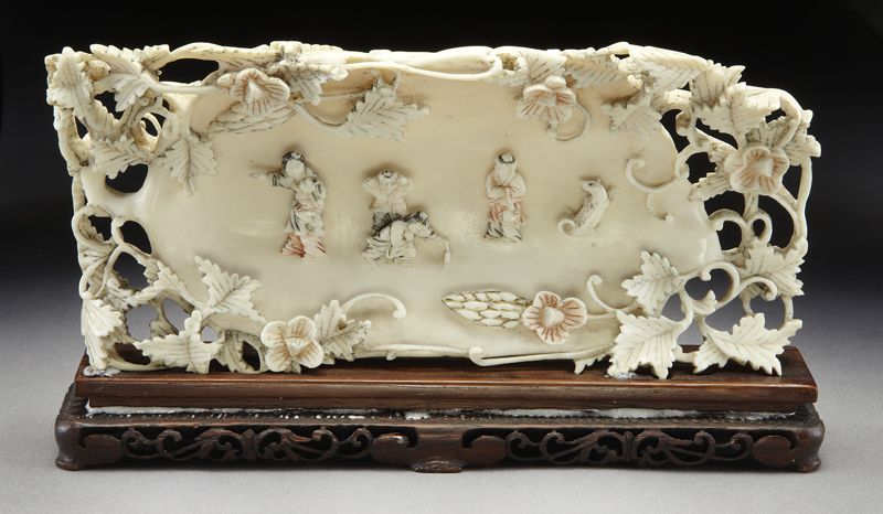 Chinese carved ivory wrist rest International 174039
