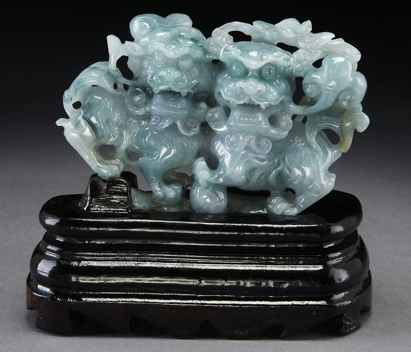 Chinese jadeite carving depicting