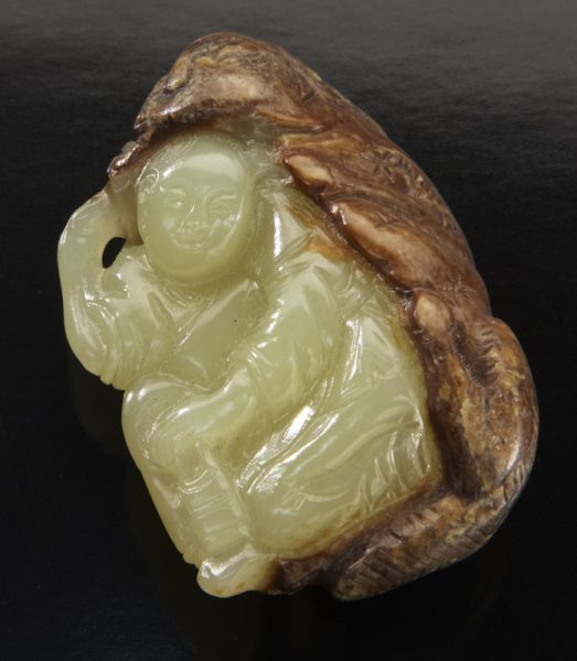 Chinese Qing carved yellow jade 174040