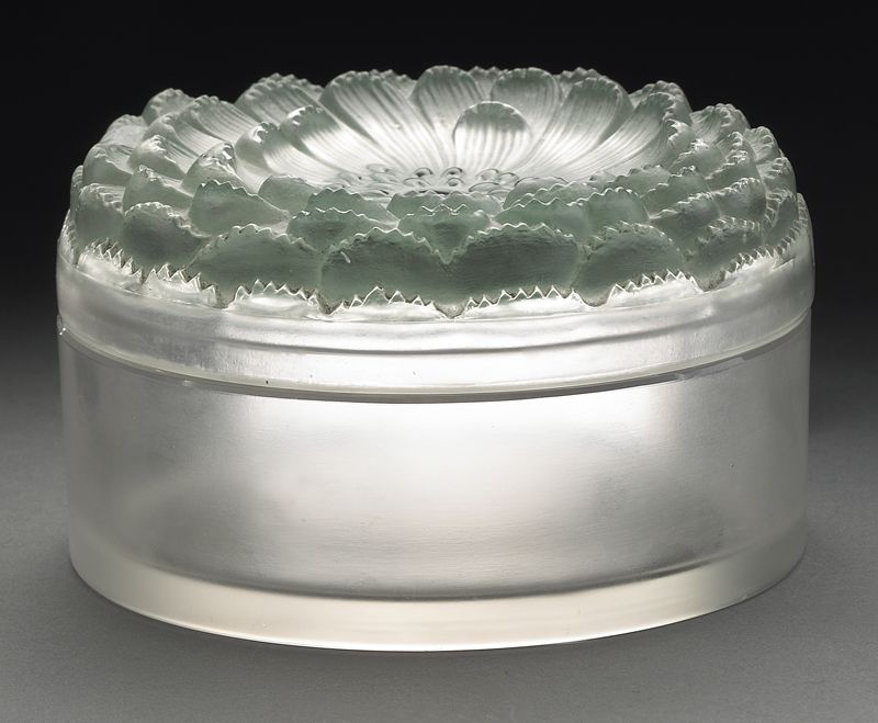 R Lalique Dahlia frosted glass 17408c
