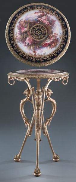 Continental gilt bronze and Sevres 1740c0