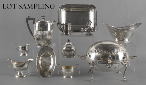 Collection of silver plate. ?