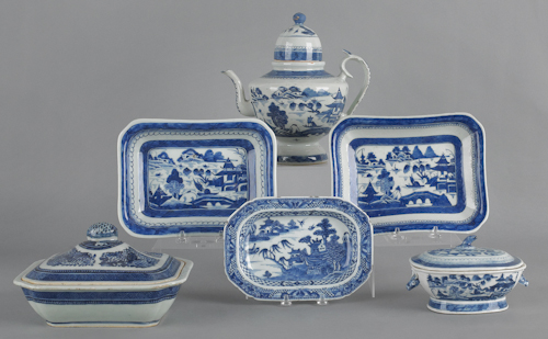 Collection of Chinese export blue