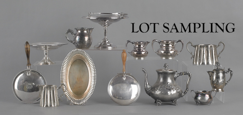 Collection of silver plate. ?