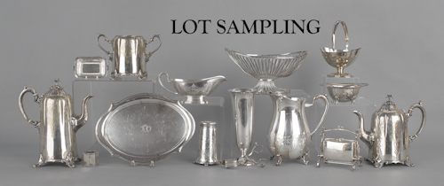 Collection of silver plate. ?