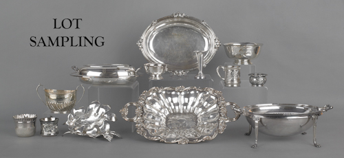 Collection of silver plate. ?
