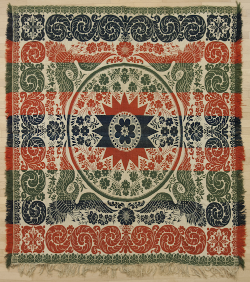 Pennsylvania jacquard coverlet 1768a3