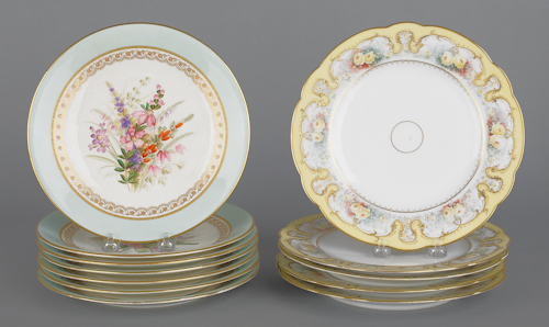 Set of six Royal Worcester porcelain