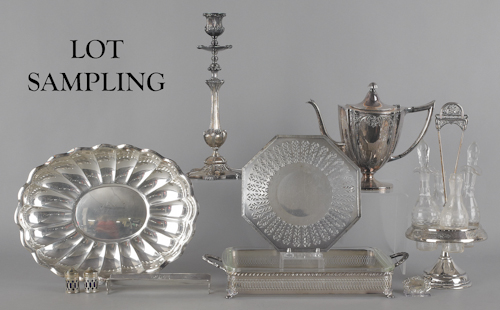 Collection of silver plate. ?