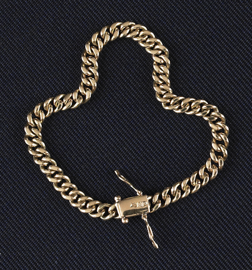 18K yellow gold curb link bracelet 176913