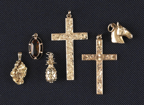 Grouping of six 14K yellow gold