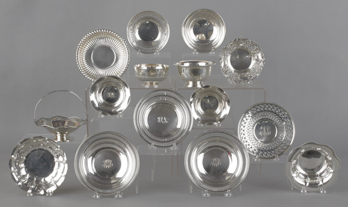 Group of sterling silver bowls and small