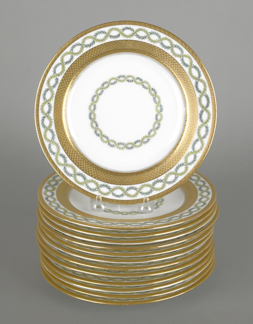 Set of thirteen Coalport porcelain