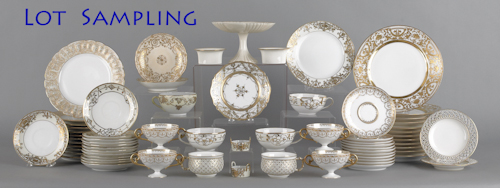 Collection of gilt decorated porcelain