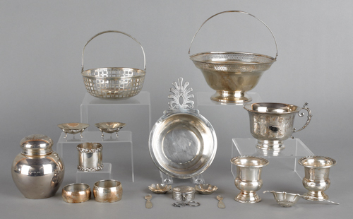 Collection of sterling silver tablewares