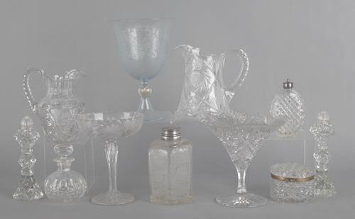 Collection of cut and etched colorless 1769ac