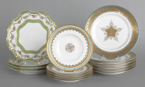 Collection of Limoges porcelain plates