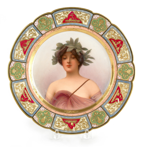 Vienna painted porcelain plate