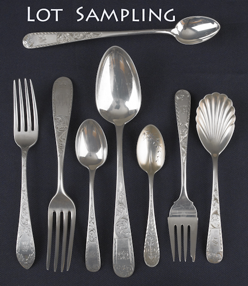 Collection of sterling silver flatware