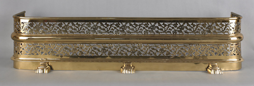 Brass fire fender together with a set