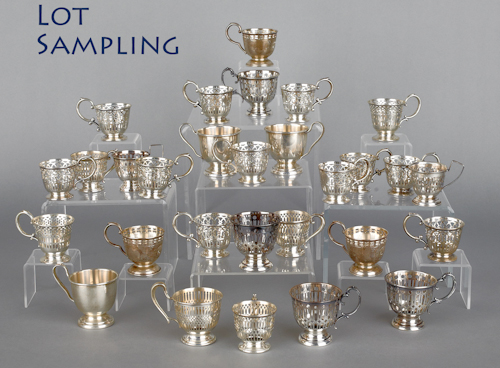 Collection of Lenox porcelain tea cups
