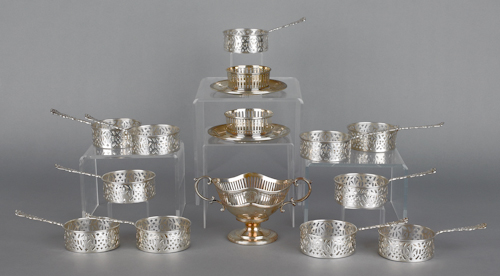 Group of sterling silver cup holders 1769f0