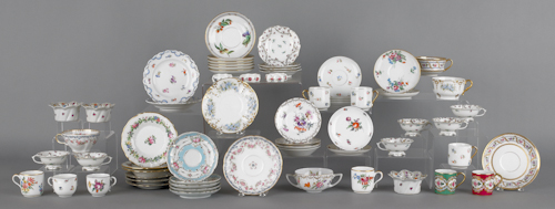 Miscellaneous group of porcelain cups