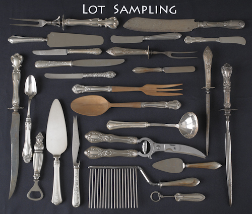 Collection of flatware and serving utensils