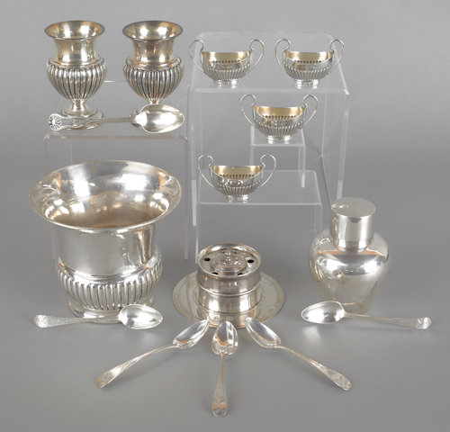 Group of English silver tablewares 176a07