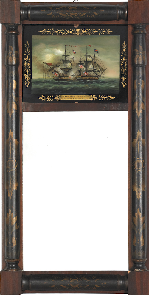 Late Federal painted mirror ca  176a16