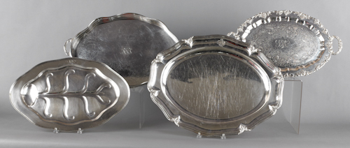 French silver plated platter stamped