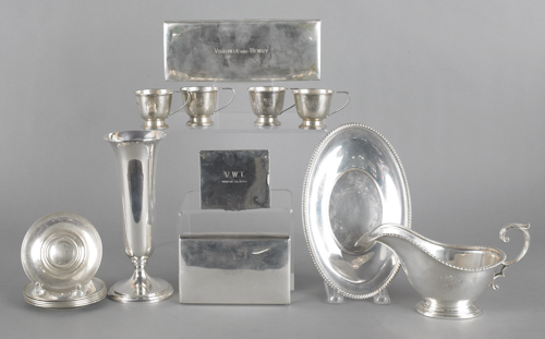 Collection of sterling silver tablewares