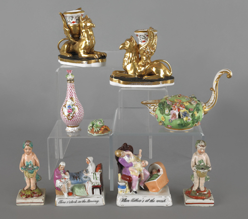 Collection of porcelain to include