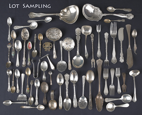 Collection of sterling silver flatware